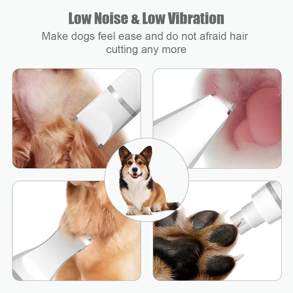 4 in 1 Pet Electric Hair Clipper for Dog Grooming Trimmer Nail Grinder Hair Cutting Machine for Pet Shop Small Medium Cats Dogs