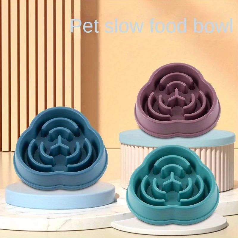 1PC Pet Slow Food Bowl anti Choking Dog Bowl Dog Bowl anti Overturning Pet Food Supplies and Feeding Device