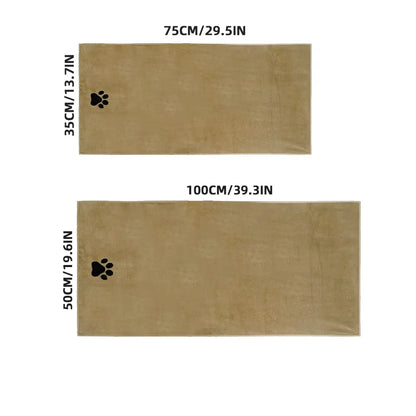 Multi-Size Quick-Drying Super Absorbent Soft Microfiber Pet Bath Beauty Towel