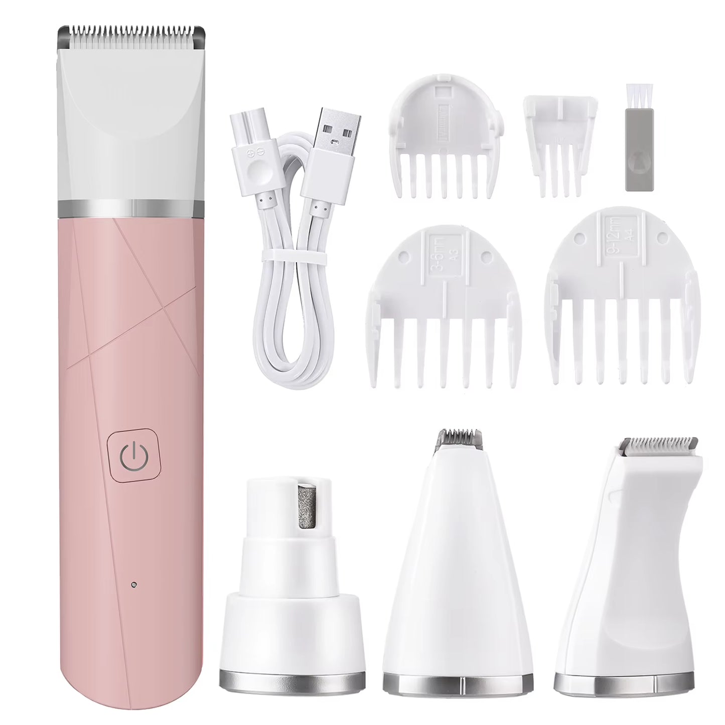 4 in 1 Pet Electric Hair Clipper for Dog Grooming Trimmer Nail Grinder Hair Cutting Machine for Pet Shop Small Medium Cats Dogs
