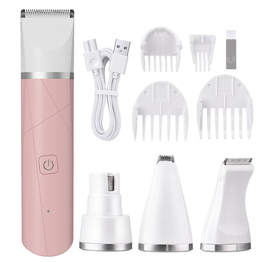 4 in 1 Pet Electric Hair Clipper for Dog Grooming Trimmer Nail Grinder Hair Cutting Machine for Pet Shop Small Medium Cats Dogs