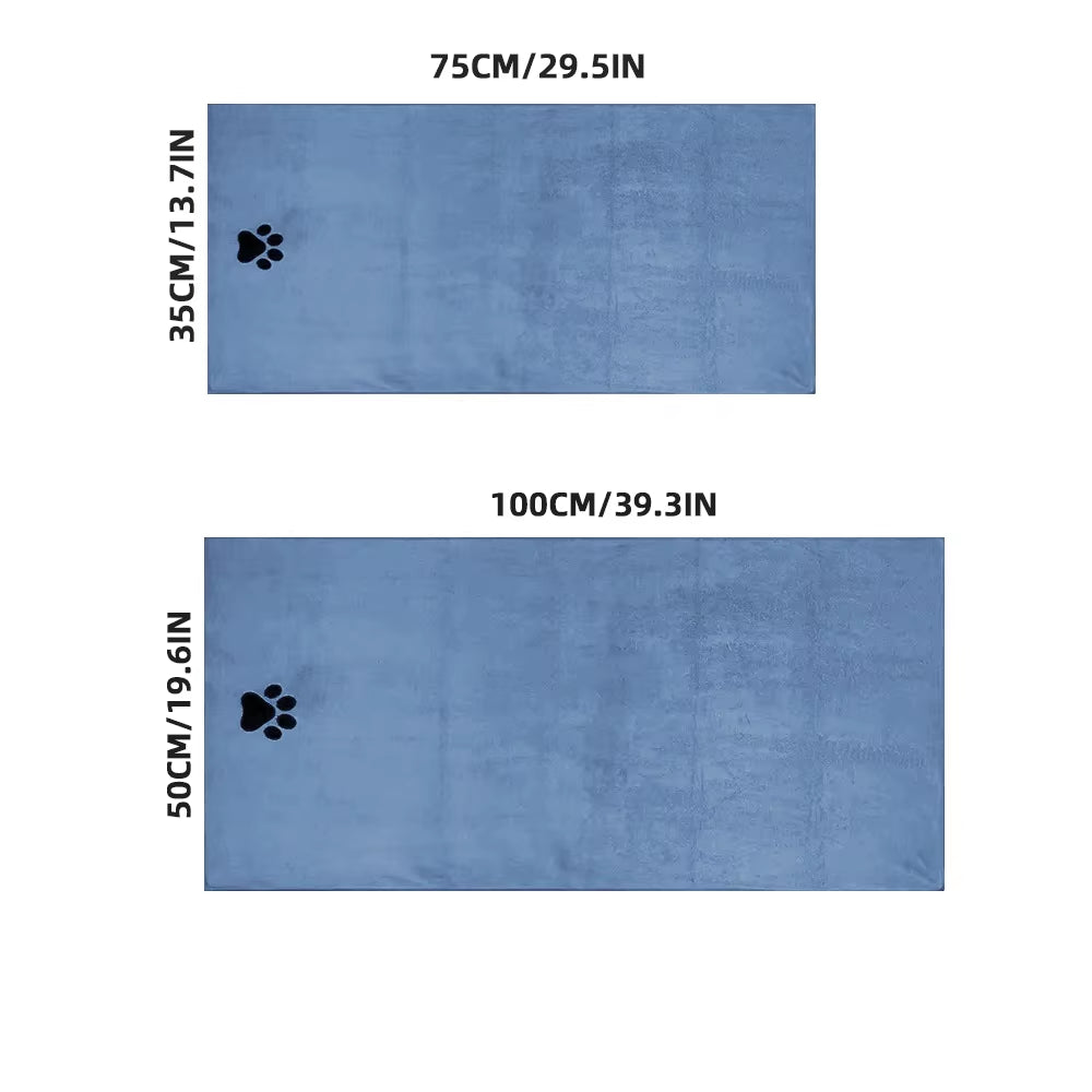Multi-Size Quick-Drying Super Absorbent Soft Microfiber Pet Bath Beauty Towel