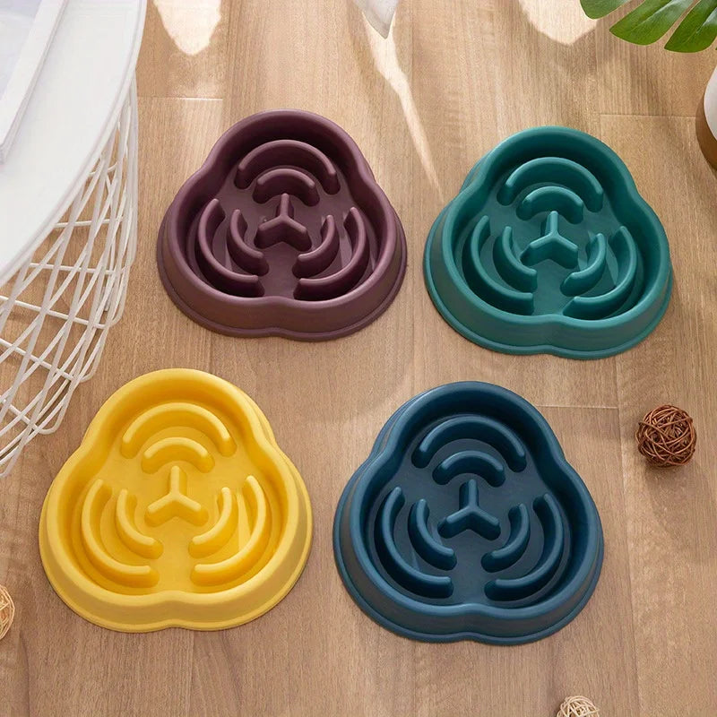 1PC Pet Slow Food Bowl anti Choking Dog Bowl Dog Bowl anti Overturning Pet Food Supplies and Feeding Device