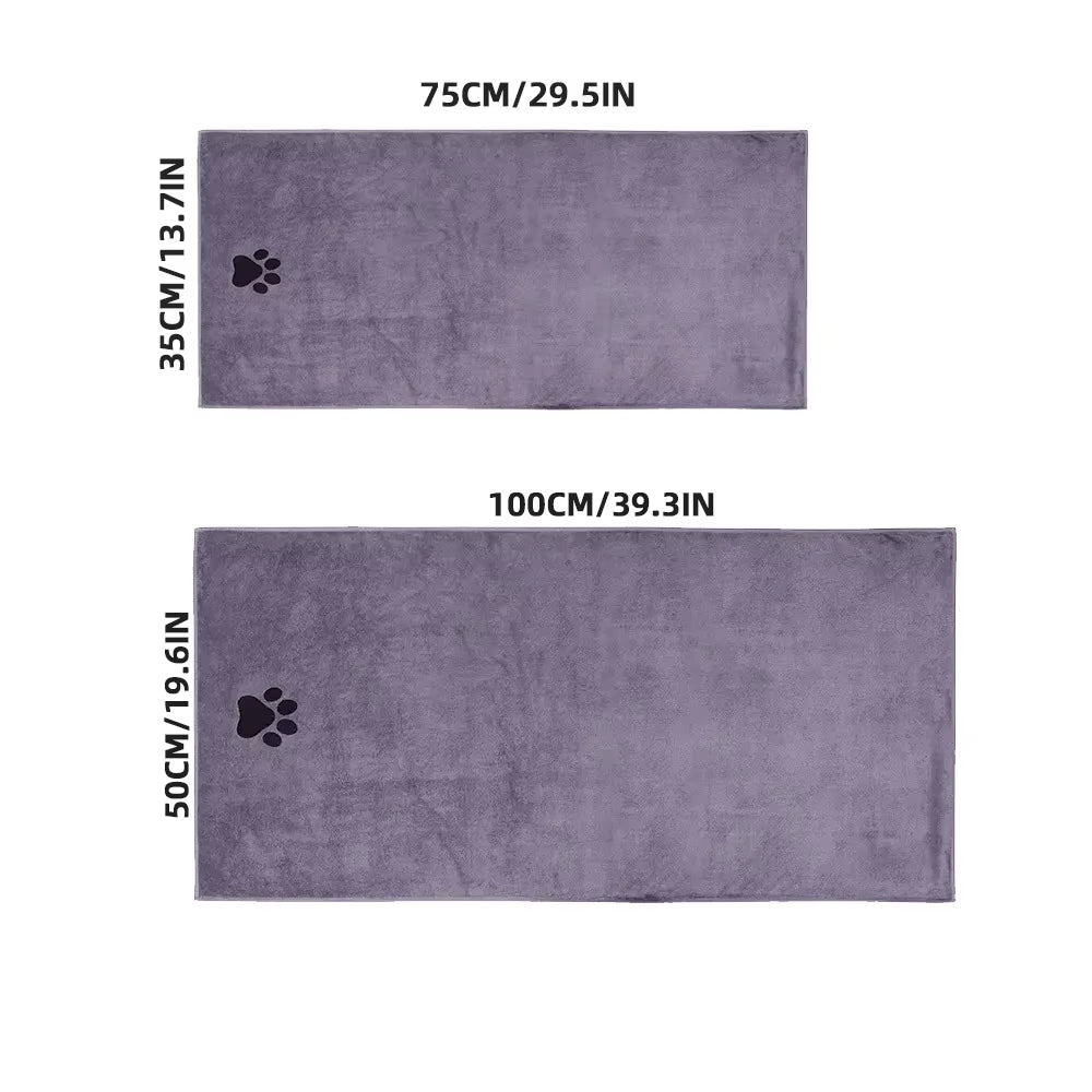 Multi-Size Quick-Drying Super Absorbent Soft Microfiber Pet Bath Beauty Towel