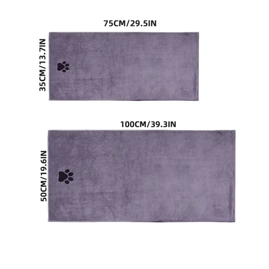Multi-Size Quick-Drying Super Absorbent Soft Microfiber Pet Bath Beauty Towel