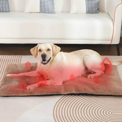 Self-Warming Heated Pet Pad Thick Indoor/Outdoor Mat for Dogs & Cats Energy-Saving Cushion Bed Anti-Slip Kennel Mat Pet Supplies
