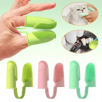 Dog Toothbrush, Cleaning Finger Toothbrush for Dogs, Food Grade Silicone Dog Finger Toothbrush for Dogs & Cats Dental Care ﻿