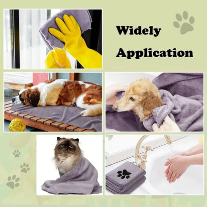 Multi-Size Quick-Drying Super Absorbent Soft Microfiber Pet Bath Beauty Towel