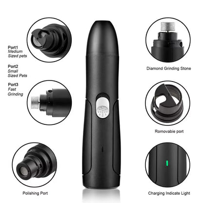 Professional Dog Nail Trimmers Toenail Grinder Paws Grooming Nail Grinder Nail File Quiet Pet Grooming Tool Nail Grinder Nail