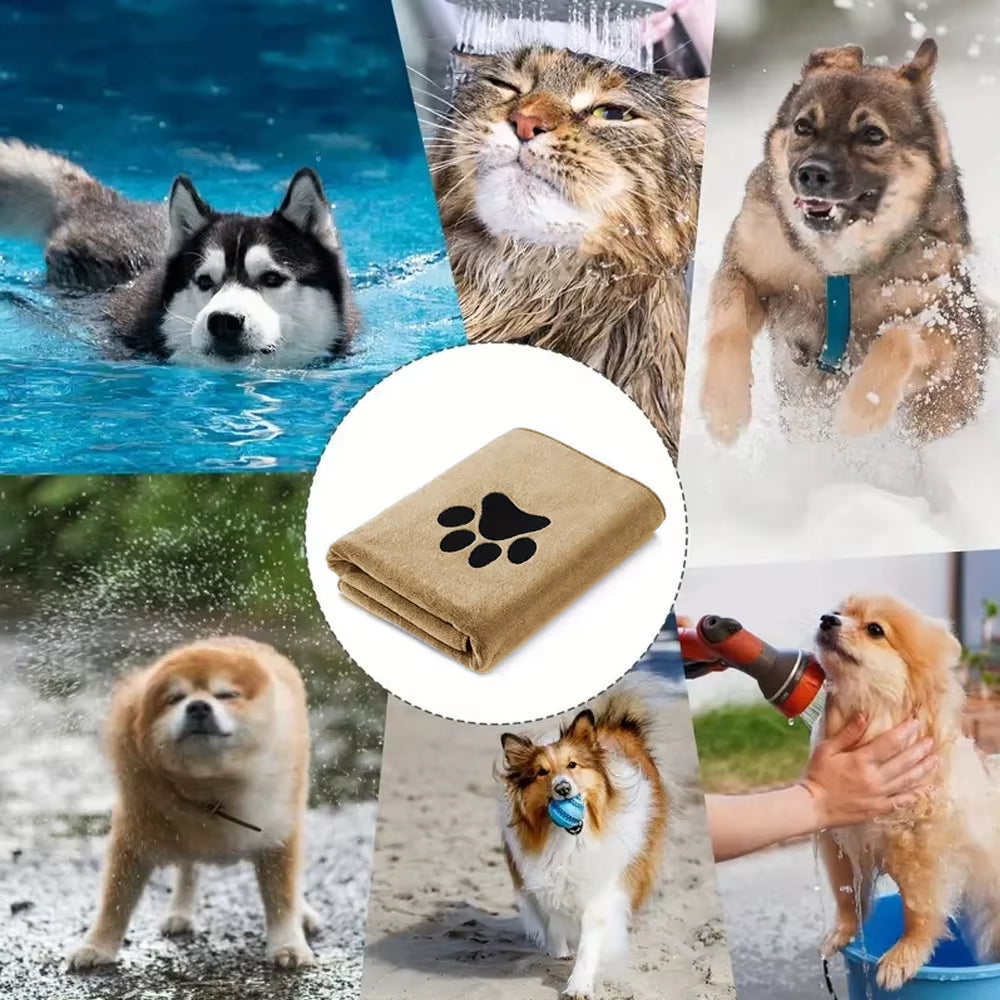 Multi-Size Quick-Drying Super Absorbent Soft Microfiber Pet Bath Beauty Towel